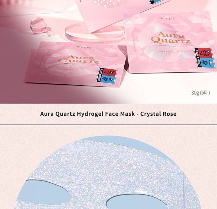 Petitfee Aura Quartz Hydrogel Face Mask Set Crystal Rose - 5 pcs