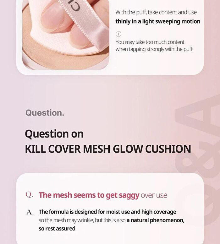 Kill Cover Mesh Glow Cushion Set - 3 Colors - #04 Ginger