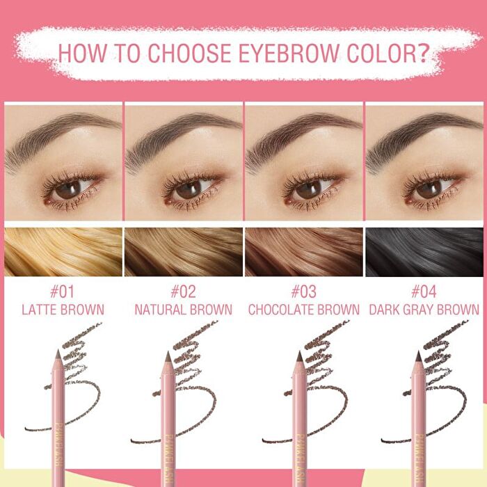 Pinkflash Incredible Waterproof Eyebrow Pencil - 4 Colors - #3 CHOCOLATE BROWN