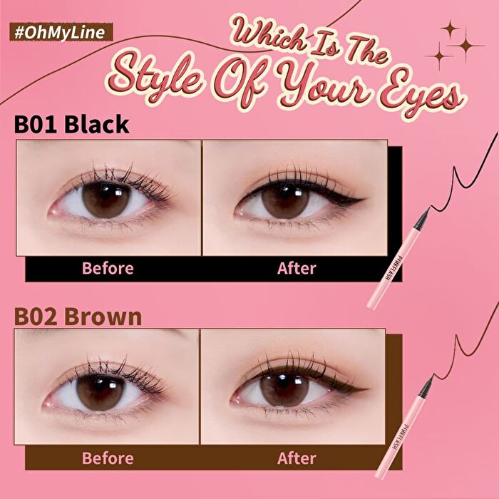 Pinkflash Waterproof Easy Eyeliner - 2 Colors - #B01 BLACK