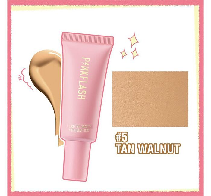 Pinkflash Lasting Matte Foundation - 6 Colors - #1 VANILLA