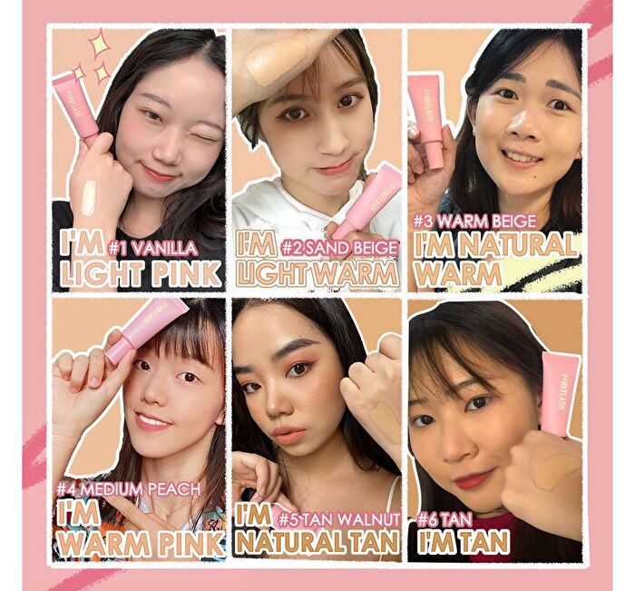Pinkflash Lasting Matte Foundation - 6 Colors - #1 VANILLA