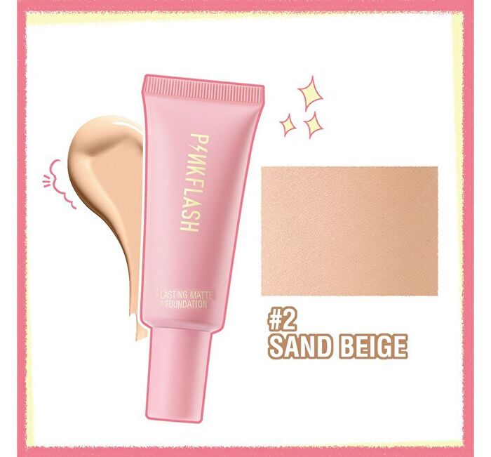 Pinkflash Lasting Matte Foundation - 6 Colors - #5 TAN WALNUT