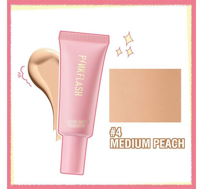 Pinkflash Lasting Matte Foundation - 6 Colors - #5 TAN WALNUT
