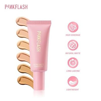 Pinkflash Lasting Matte Foundation - 6 Colors - #2 SAND BEIGE