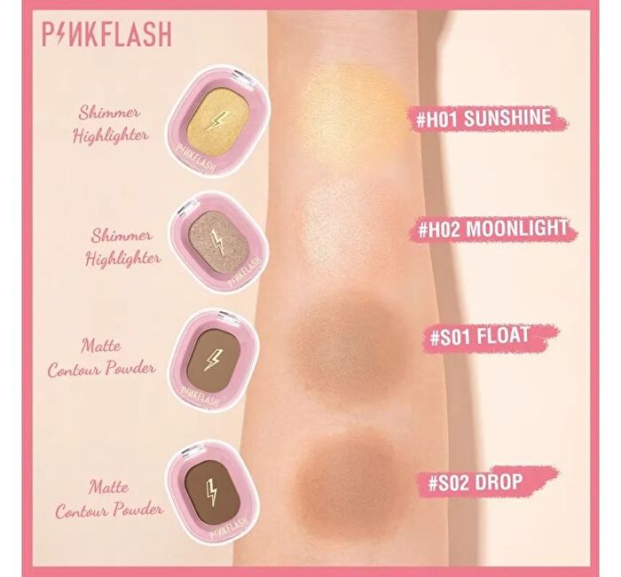 Pinkflash Shimmer Highlighter & Matte Countour Powder - 4 Colors - #H01 SUNSHINE
