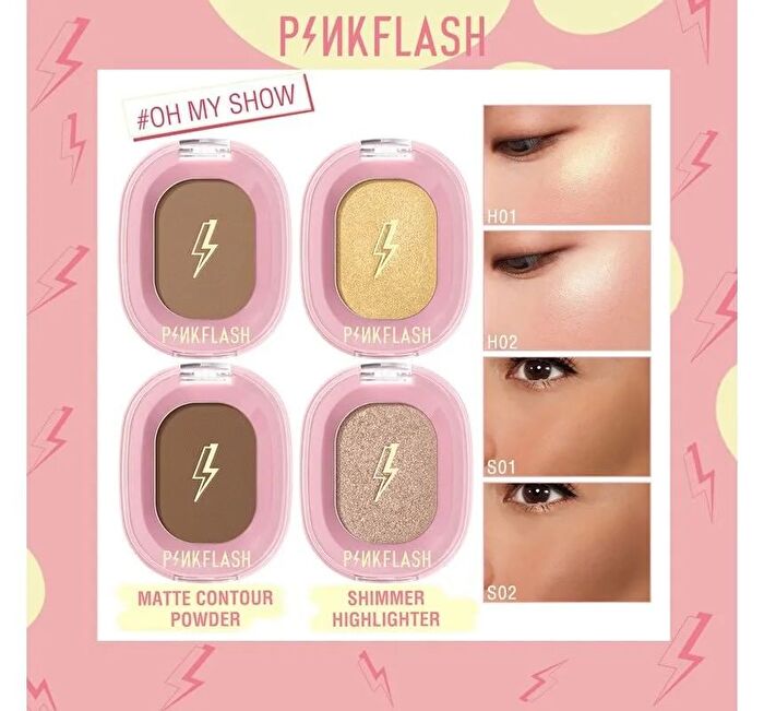 Pinkflash Shimmer Highlighter & Matte Countour Powder - 4 Colors - #H02 MOONLIGHT