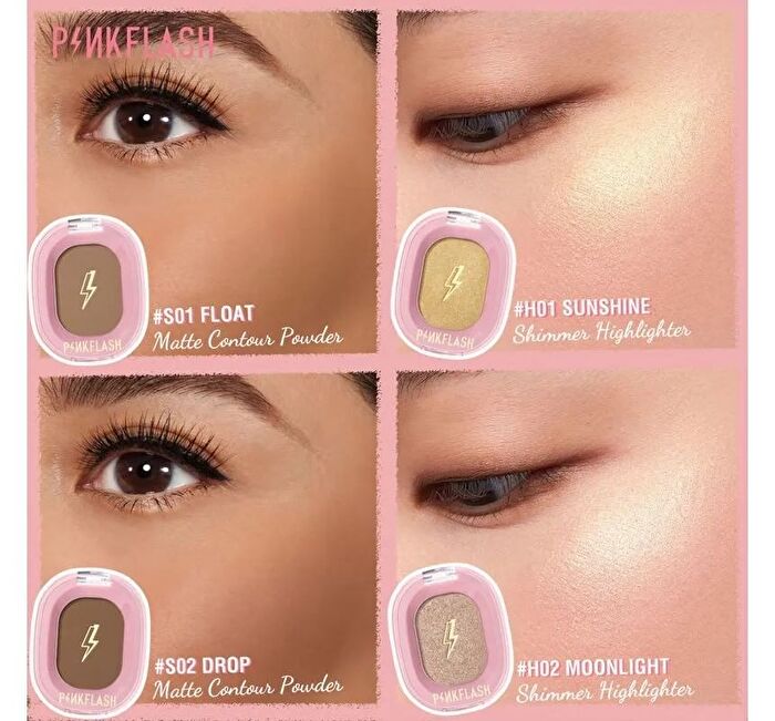 Pinkflash Shimmer Highlighter & Matte Countour Powder - 4 Colors - #H02 MOONLIGHT
