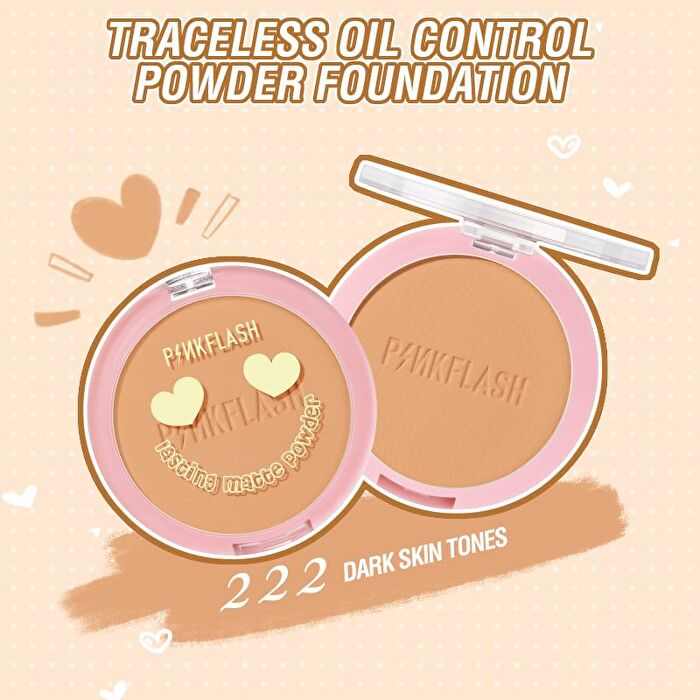 Pinkflash Lasting Matte Pressed Powder - 3 Colors - #000 ALL SKIN TONES