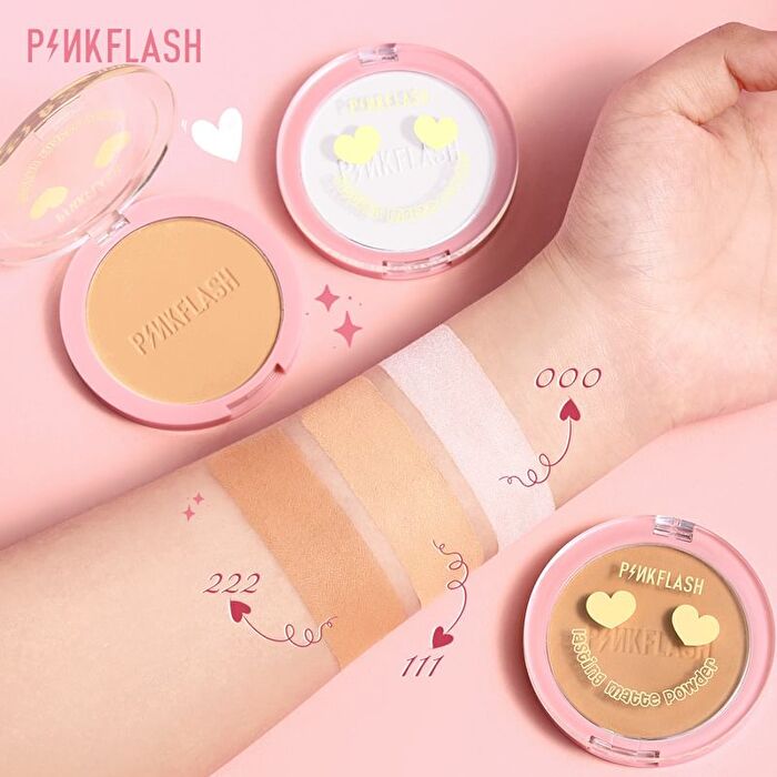 Pinkflash Lasting Matte Pressed Powder - 3 Colors - #000 ALL SKIN TONES