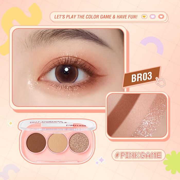 Pinkflash 3 Pan Eyeshadow - 11 Colors - #BR03