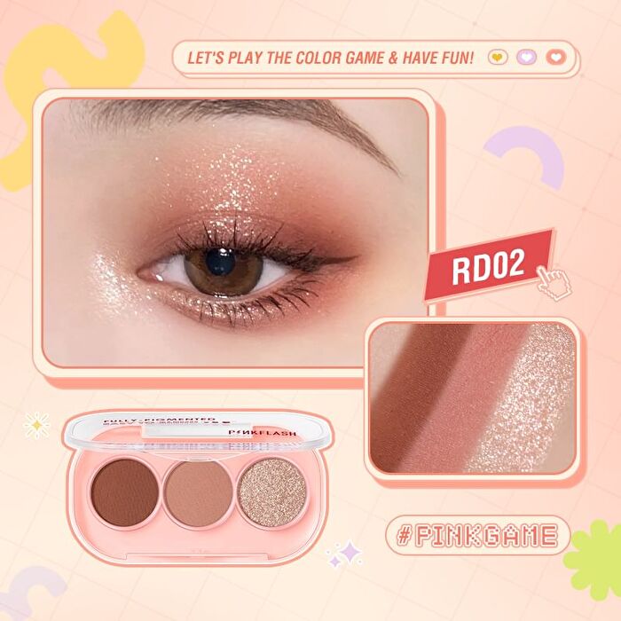 Pinkflash 3 Pan Eyeshadow - 11 Colors - #RD02
