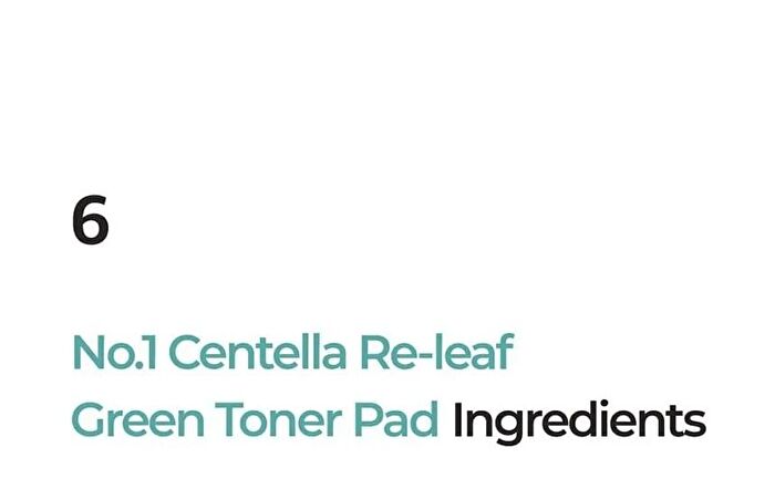 numbuzin No.1 Centella Re-Leaf Green Toner Pad - 70 pads
