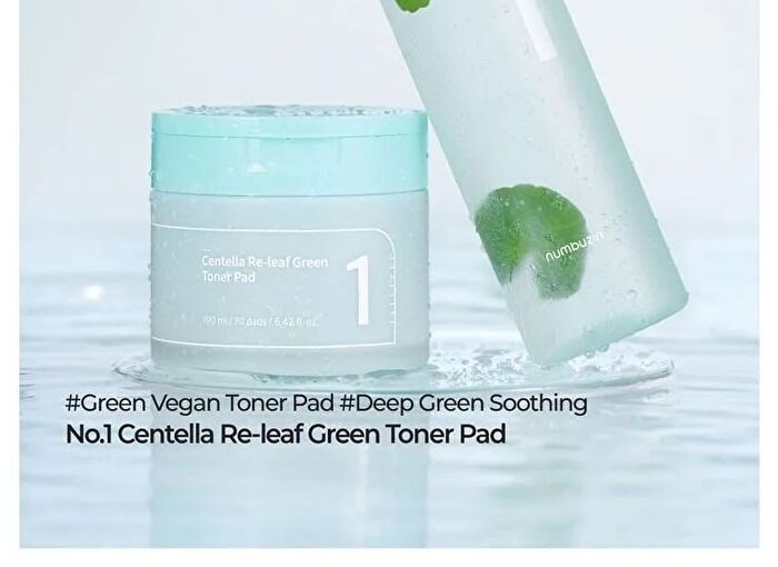 numbuzin No.1 Centella Re-Leaf Green Toner Pad - 70 pads
