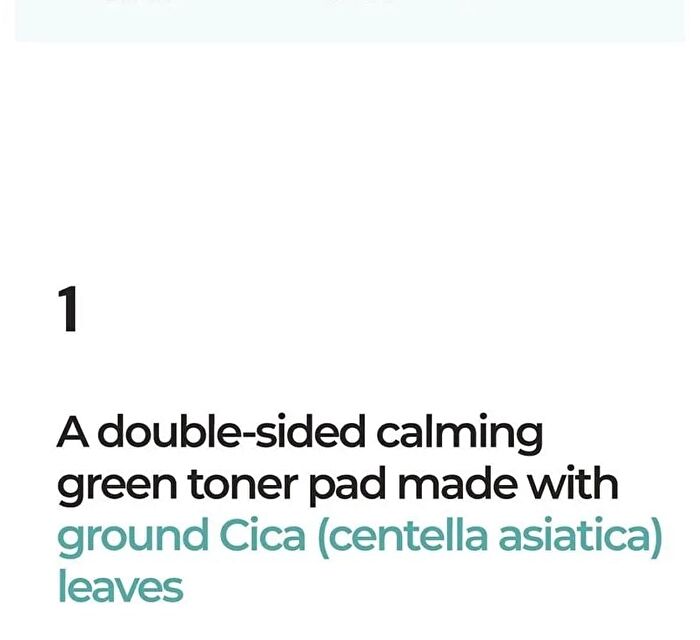 numbuzin No.1 Centella Re-Leaf Green Toner Pad - 70 pads