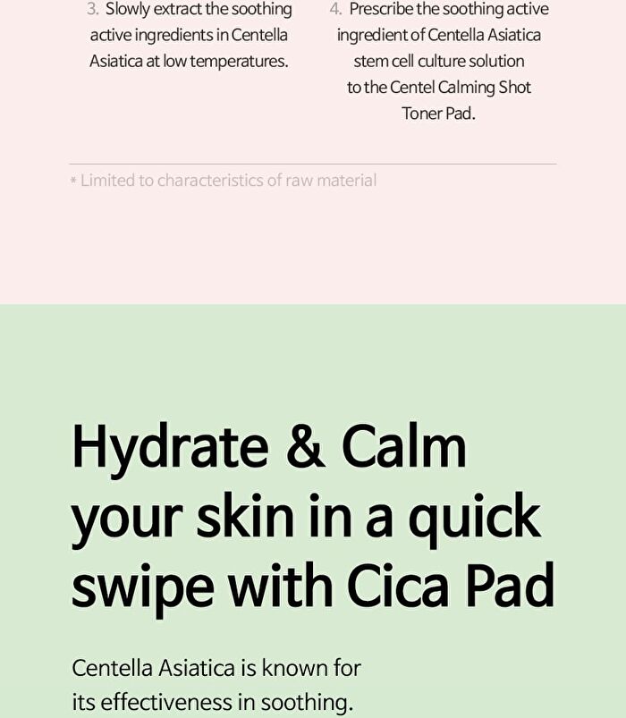 Centel Calming Shot Toner Pad  - 180ml