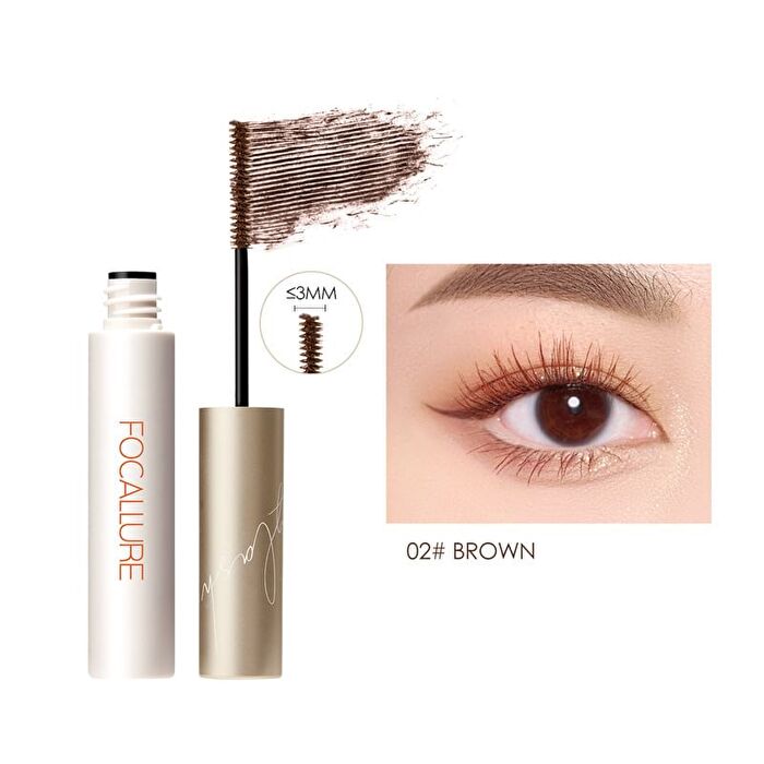 Focallure Longlash Waterproof Mascara 3mm Micro Brush- 2 Colors - #1 BLACK