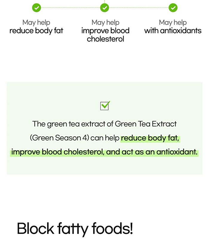Green Tea Extract (Green Season 4) - 1100mg x 60 tablets