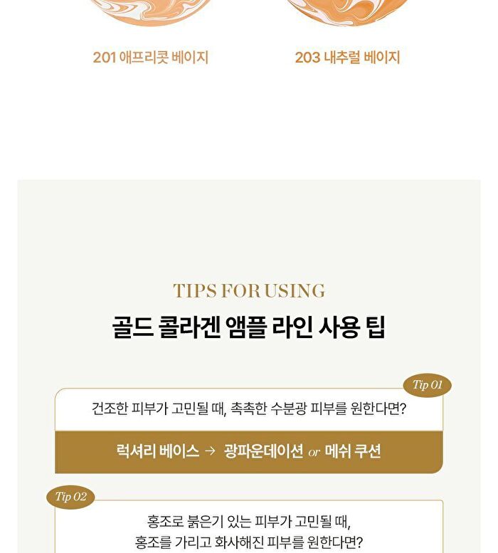 fmgt Gold Collagen Ampoule Glow Foundation - 2 Colors - #203