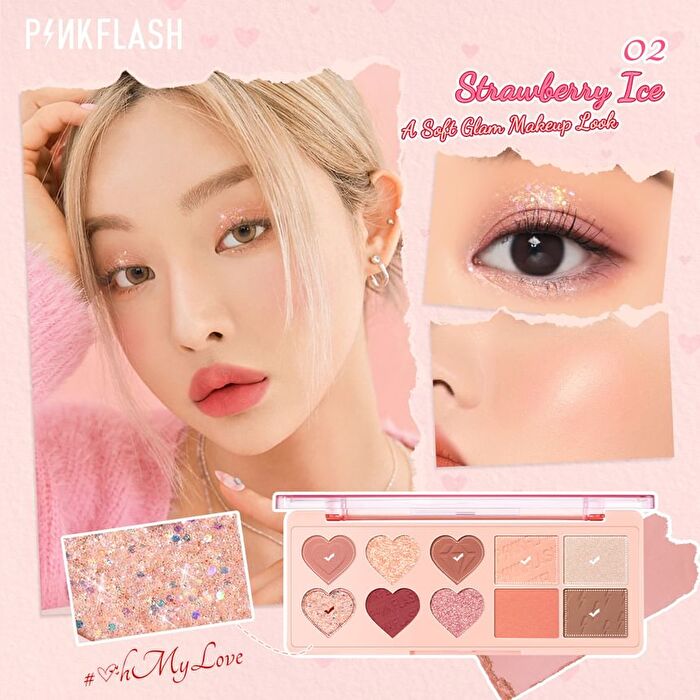 Highlighter Blusher Multi Palette - 3 Colors - #1 Mandarin Latte