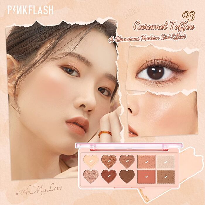 Highlighter Blusher Multi Palette - 3 Colors - #1 Mandarin Latte