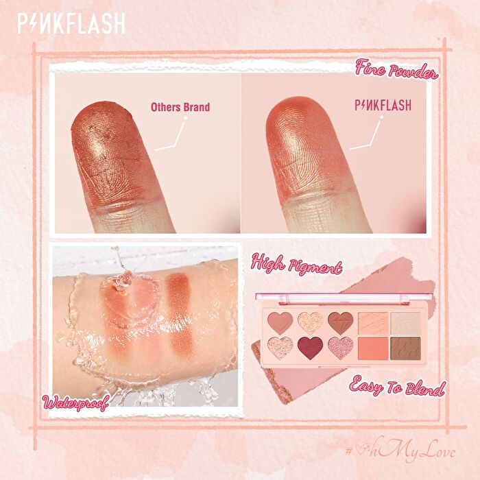Highlighter Blusher Multi Palette - 3 Colors - #1 Mandarin Latte