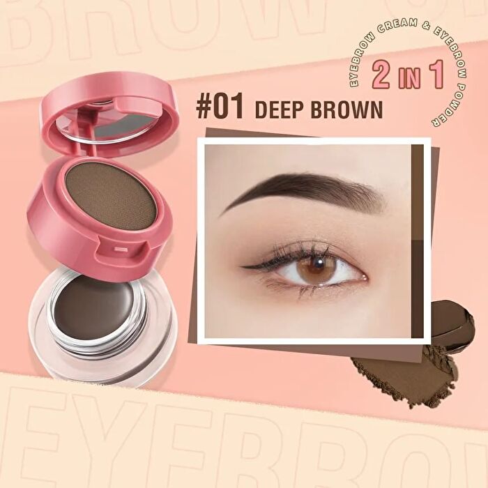 Pinkflash 2 in 1 Duo Effect Eyebrow Kit - 3 Color - #03 Reddish Brown