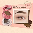 Pinkflash 2 in 1 Duo Effect Eyebrow Kit - 3 Color - #02 Soft Brown