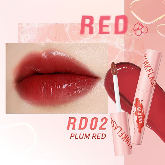 Pinkflash Watery Glam Lipgloss - 9 Color - #NU02 CINNAMON OOLONG