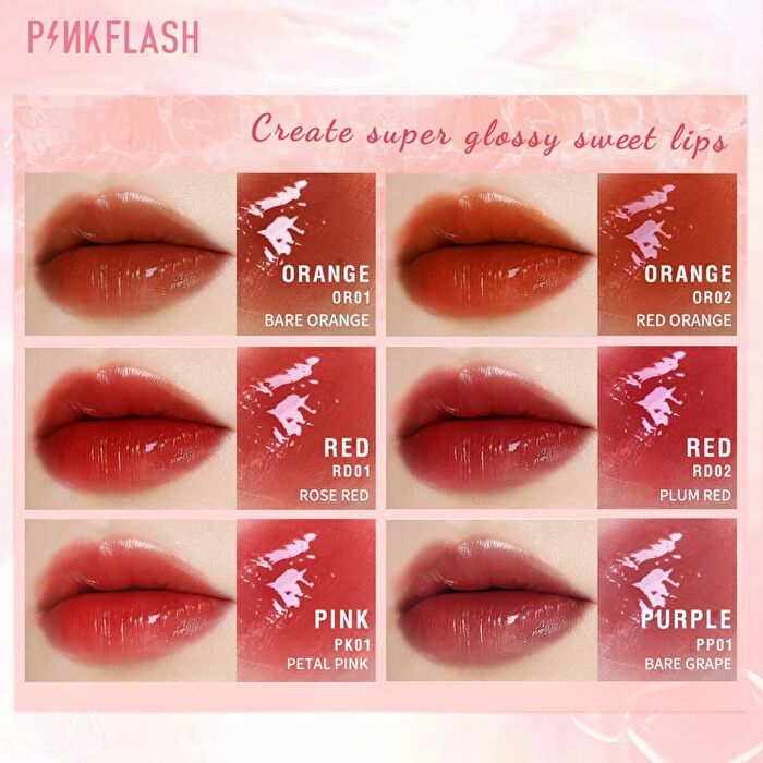 Pinkflash Watery Glam Lipgloss - 9 Color - #NU02 CINNAMON OOLONG