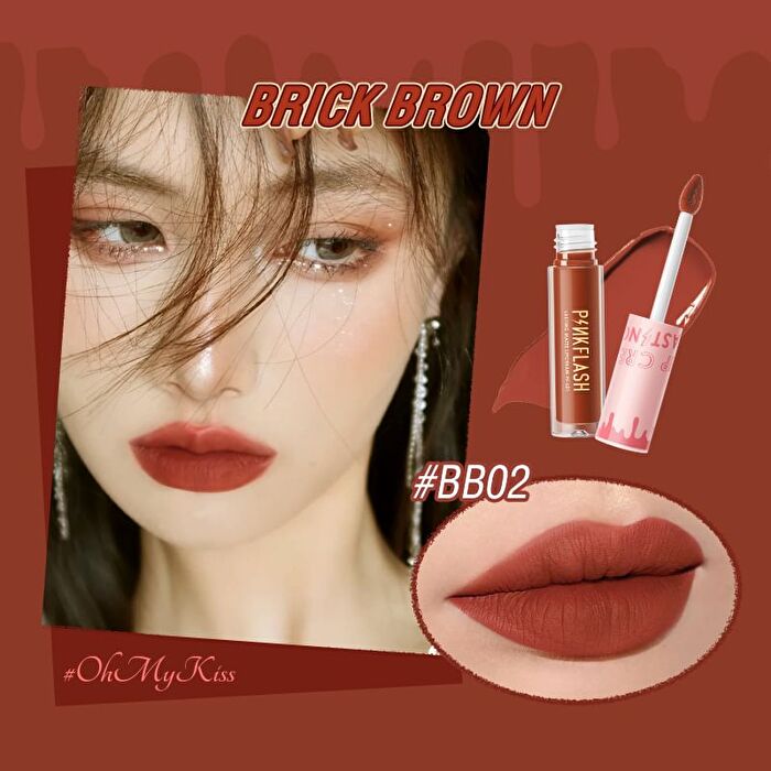 Pinkflash Hot Lasting Matte Lipcream - 6 Color - #PK05 PINK