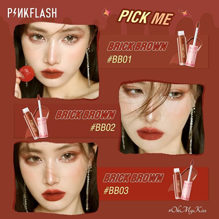 Pinkflash Hot Lasting Matte Lipcream - 6 Color - #PK05 PINK