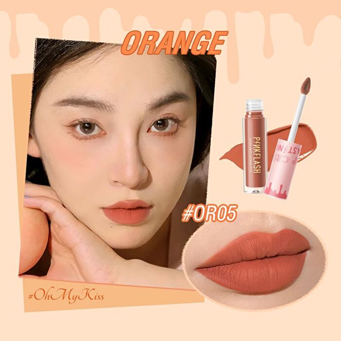 Pinkflash Hot Lasting Matte Lipcream - 6 Color - #RD05 RED