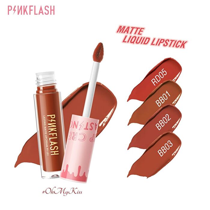 Hot Lasting Matte Lipcream - 6 Color - #BB02 BRICK BROWN