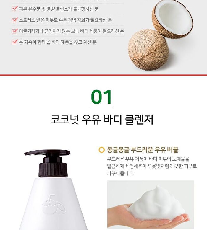 Milk Body Cleanser - 9 Types - Peach