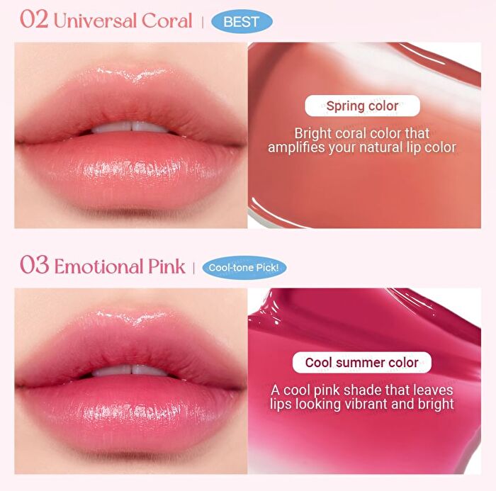 peripera Water Bare Tint - 6 Colors - #03 Emotional Pink