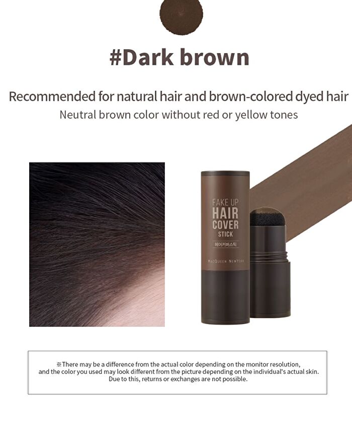 Mqny Fake Up Hair Cover Stick - 2 Colors - Dark Brown