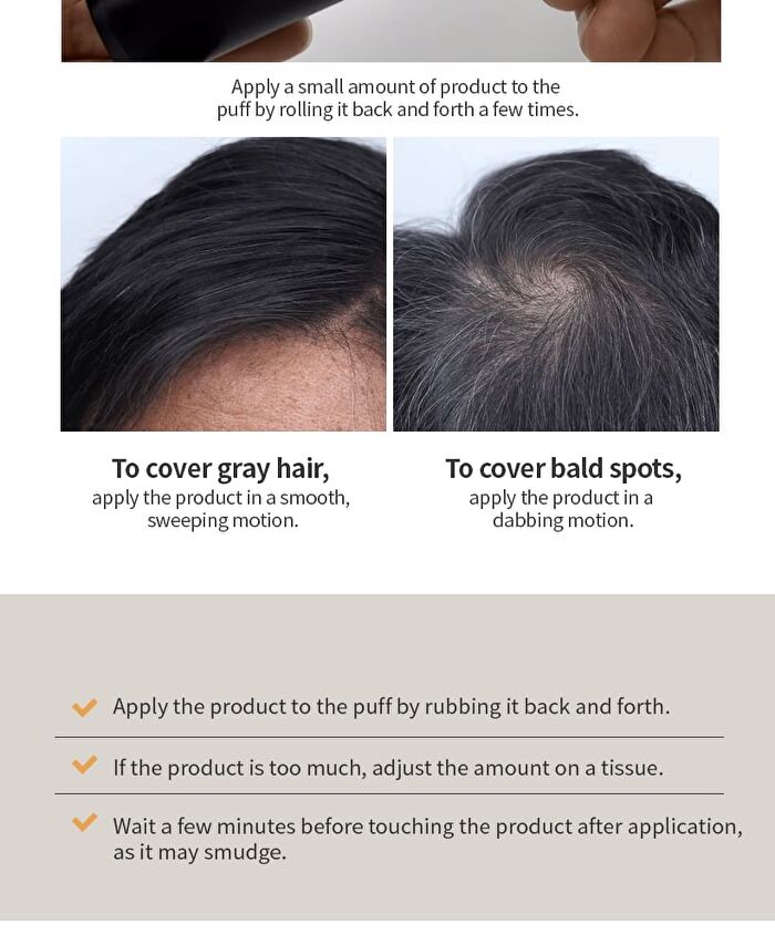 Mqny Fake Up Hair Cover Stick - 2 Colors - Dark Brown