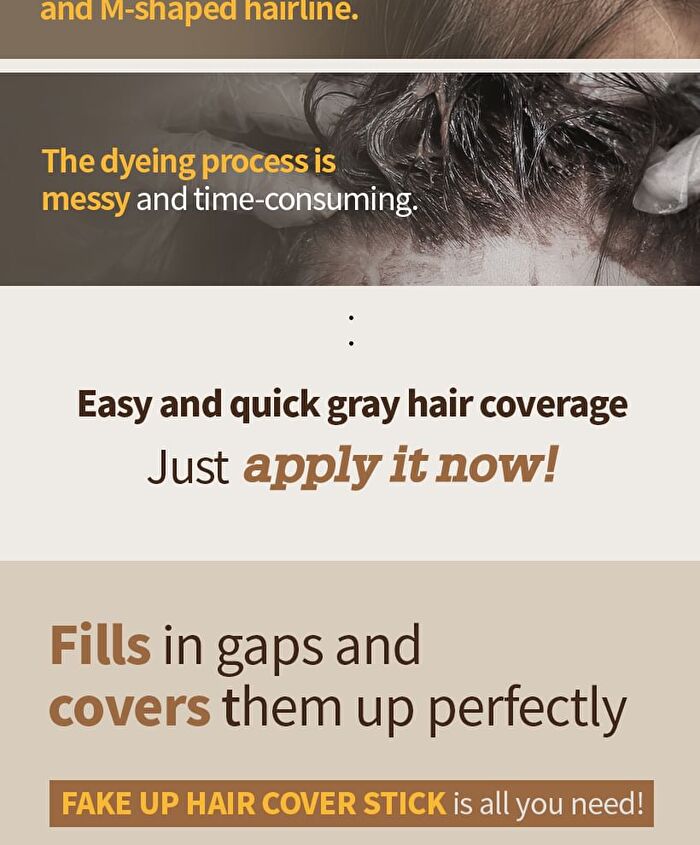 Mqny Fake Up Hair Cover Stick - 2 Colors - Dark Brown