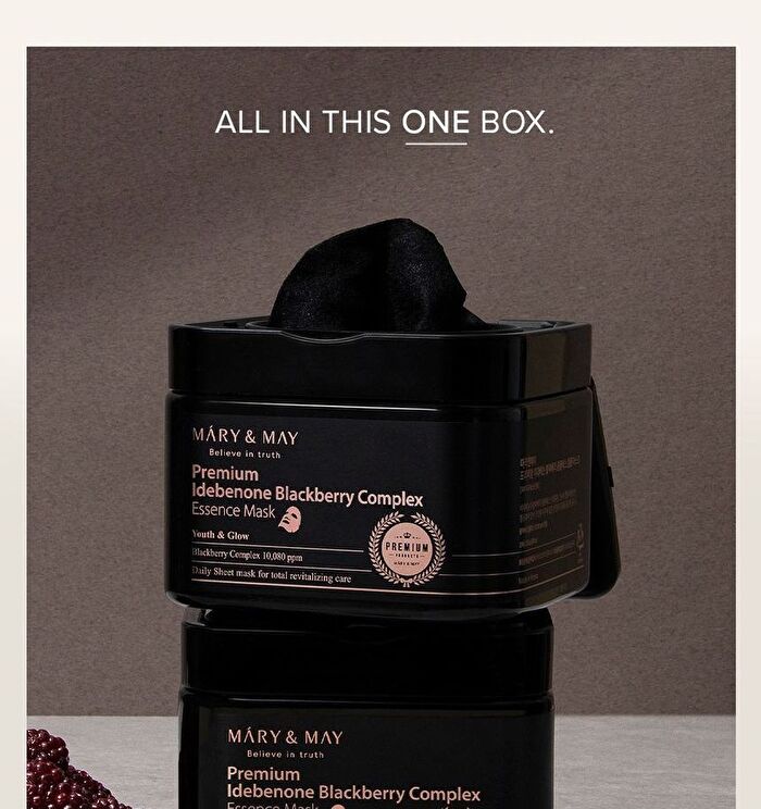 Premium Idebenone Blackberry Complex Essence Mask - 20 sheets