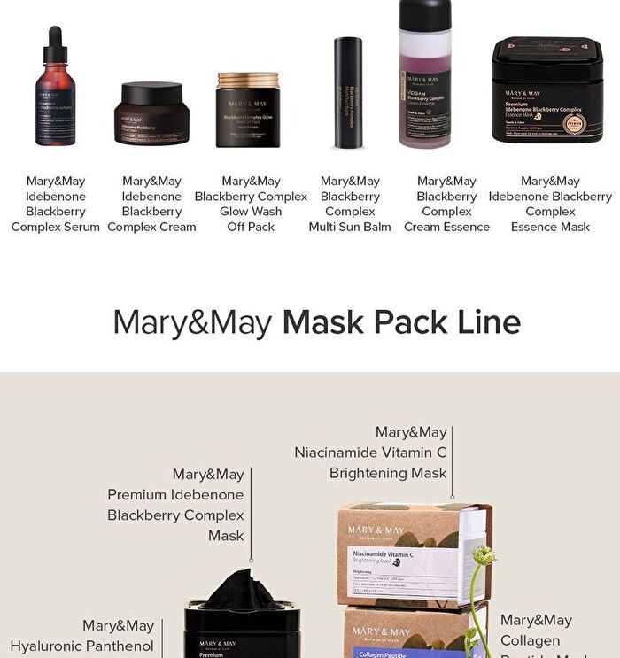 Premium Idebenone Blackberry Complex Essence Mask - 20 sheets