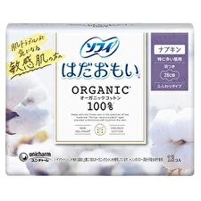 Unicharm Sofy Organic Cotton Feminine Pads with Wings 26cm - 13 pcs