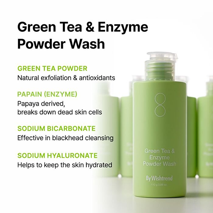 Green Tea & Enzyme Powder Wash JUMBO - 2023 Version - 110g