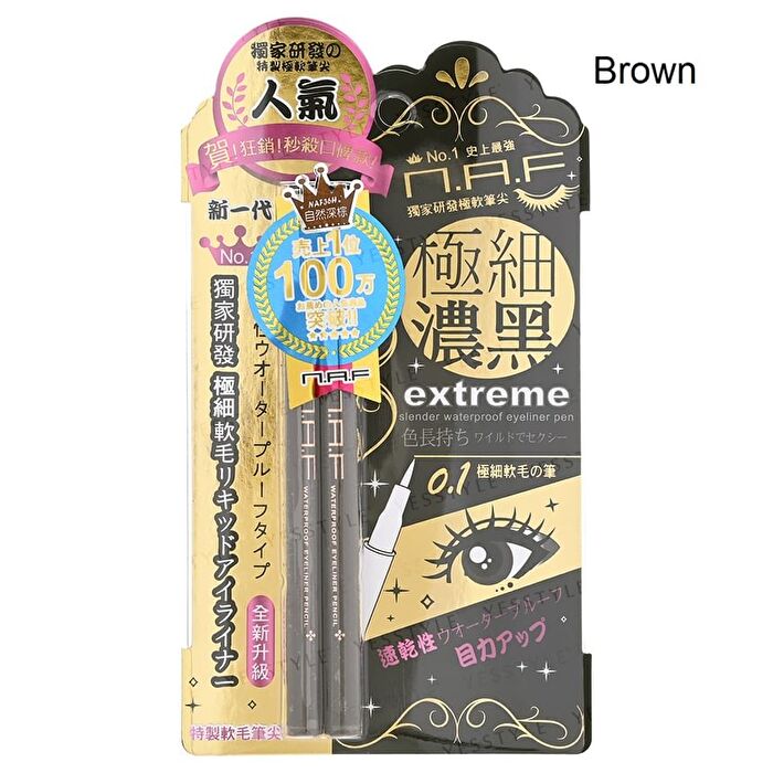 Extreme Slender Waterproof Eyeliner Pen - Black - 2 pcs