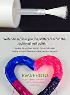 Water-Based Natural Nail Polish Environmental Friendly 150 Berry Mousse - 10ml
