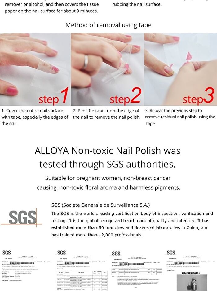 Water-Based Natural Nail Polish Environmental Friendly 150 Berry Mousse - 10ml