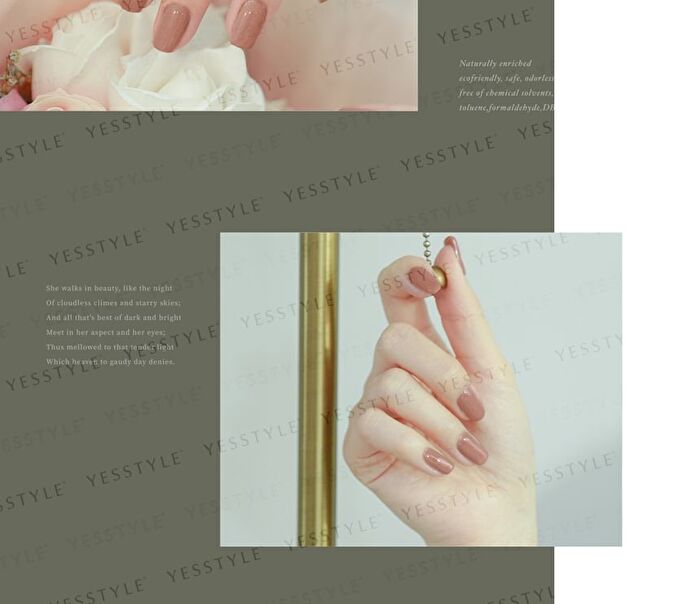 Water-Based Natural Nail Polish Environmental Friendly 150 Berry Mousse - 10ml
