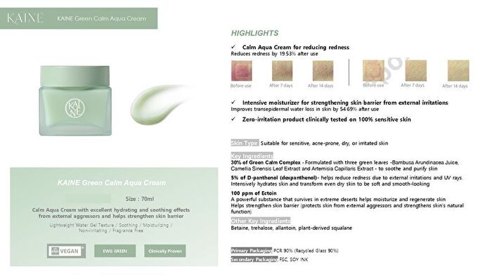 Green Calm Aqua Cream - 70ml