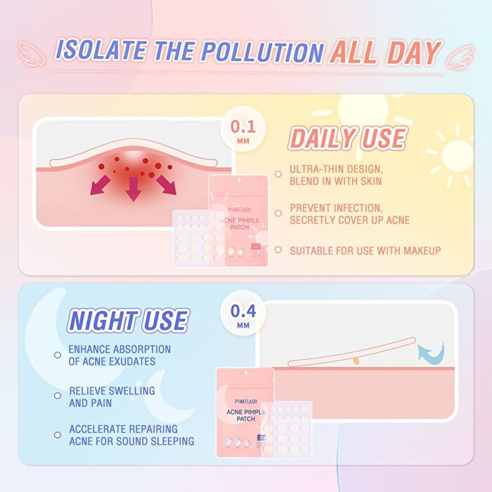 Pinkflash Acne Pimple Patch-Day & Night - #2 NIGHT 24pcs