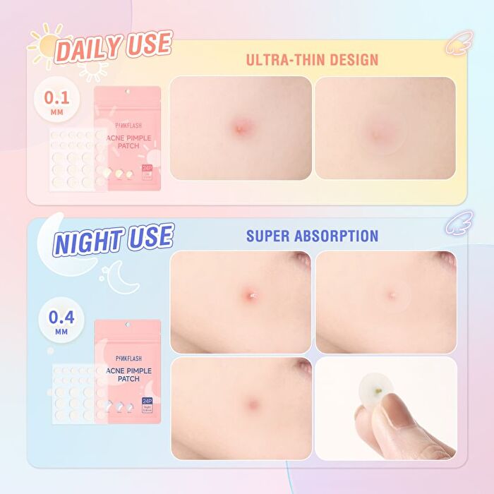 Pinkflash Acne Pimple Patch-Day & Night - #2 NIGHT 24pcs